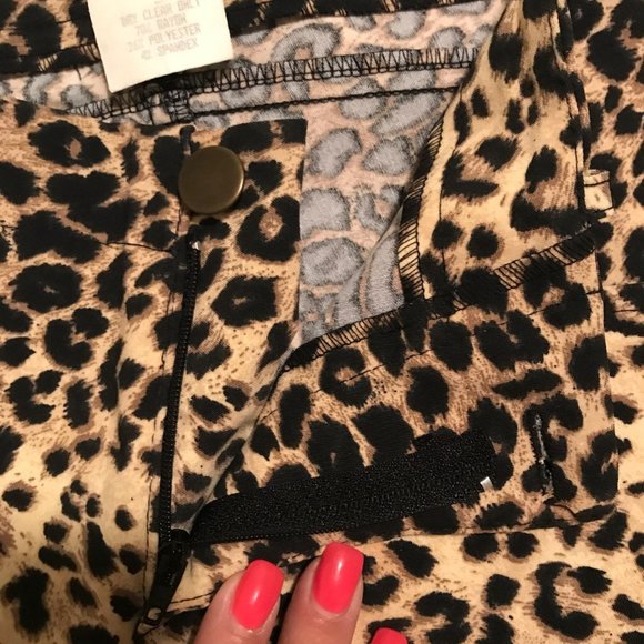 Wet Seal Leopard Print Slacks - Picture 7 of 9